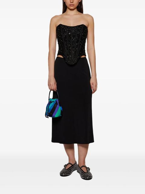 Rabanne mid-length skirt - P001 BLACK