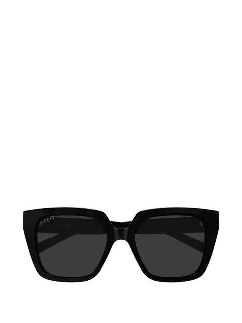 Gucci Eyewear geometric detail sunglasses - Black - zdjęcie produktu nr 1