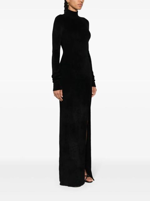 Nanushka long-sleeve towelling maxi dress - Black