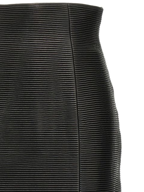 Balmain leather skirt - Black