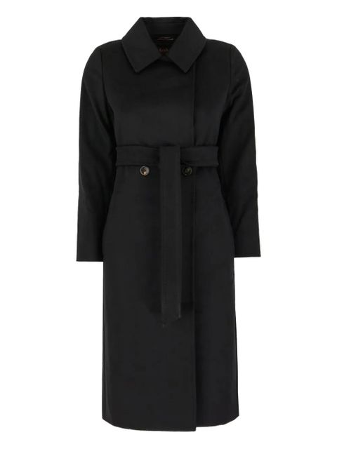 Max Mara belted wool double-breasted coat - Black - zdjęcie produktu nr 1