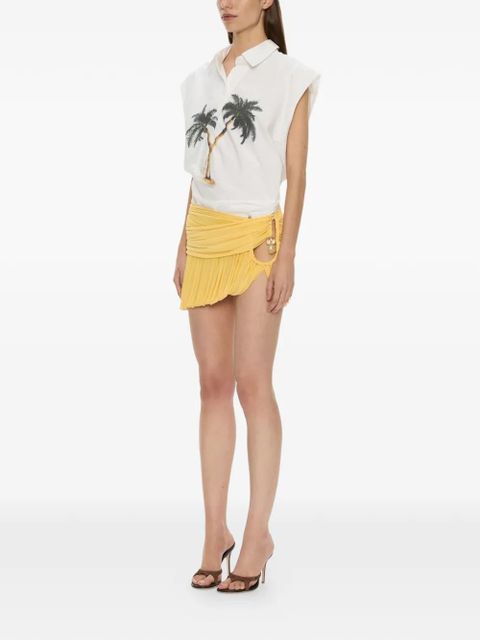 Christopher Esber Mirage Palm Tornado sleeveless shirt - White