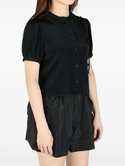 Simone Rocha bow-embellished shirt - Black