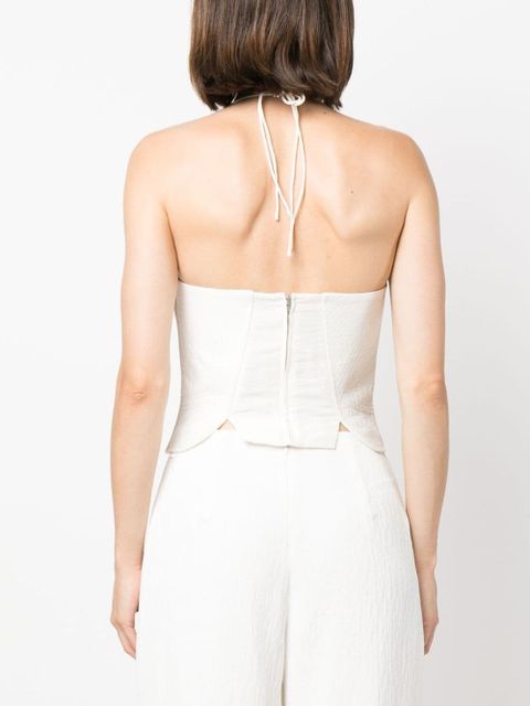 Cult Gaia Habana corset top - White