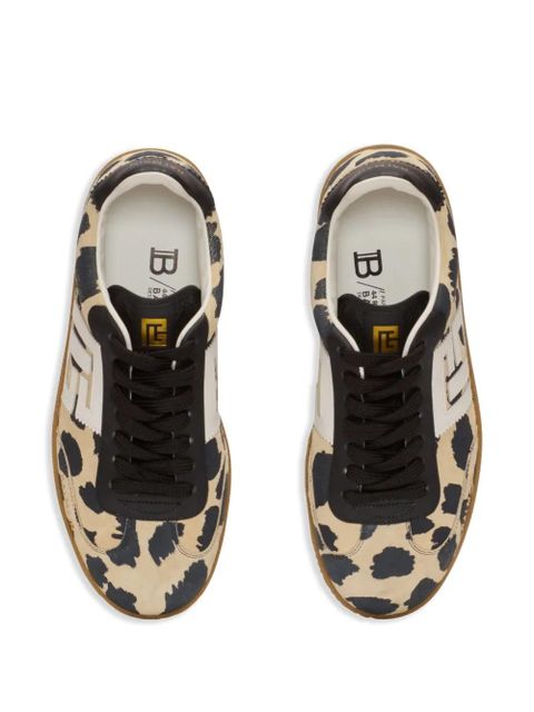 Balmain Swan leopard-print sneakers - Neutrals - zdjęcie produktu nr 2
