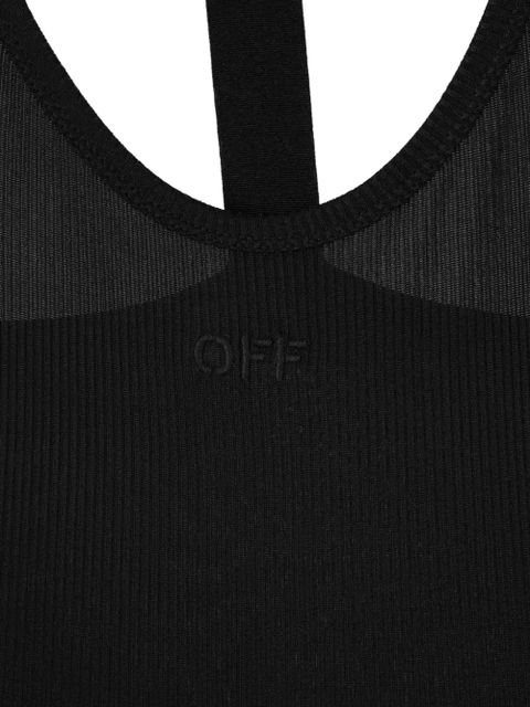 Off-White logo-appliqué racerbank tank top - Black - zdjęcie produktu nr 2