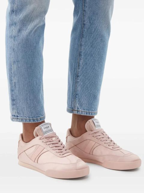 Chloé kick satin mid top trainers - Neutrals