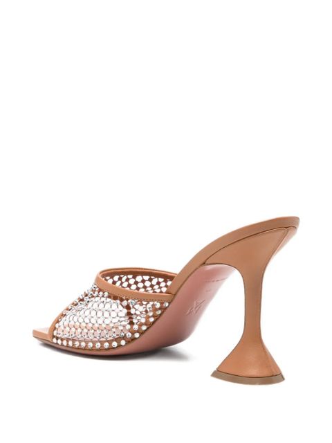 Amina Muaddi Lupita embellished sandals - Neutrals