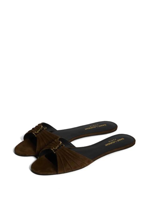 Saint Laurent Babylone flat sandals - Brown - zdjęcie produktu nr 1
