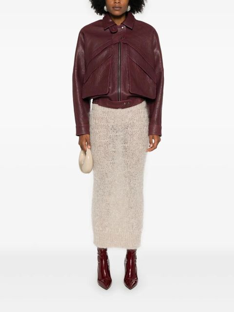 Blumarine brushed maxi skirt - Neutrals