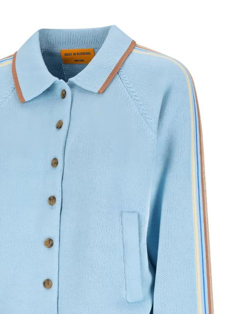 Guest In Residence striped button cardigan - Blue
