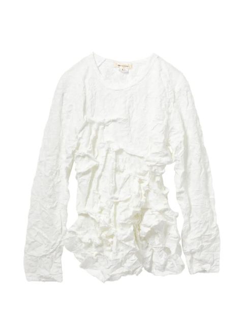 Comme Des Garçons ruffled top - White - zdjęcie produktu nr 1