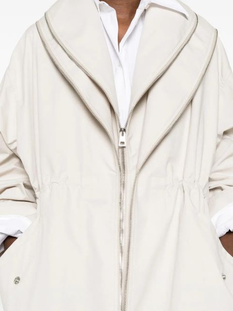 Givenchy hooded zip coat - Neutrals