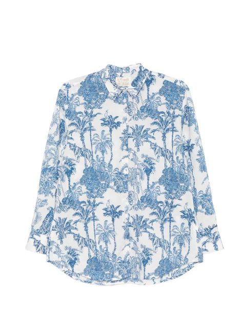 MC2 Saint Barth Brigitte jungle-print shirt - White - zdjęcie produktu nr 1