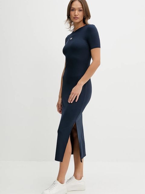 Calvin Klein Jeans sukienka kolor granatowy maxi prosta LV044C902G