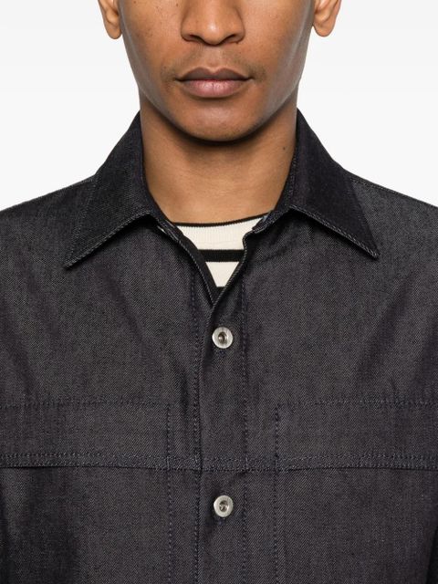 Jil Sander chest-pocket button shirt - Grey