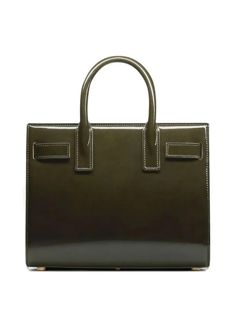 Saint Laurent mini Sac De Jour padlock-tag tote bag - Green - zdjęcie produktu nr 2