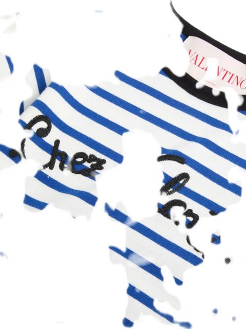 Valentino Garavani striped jersey T-shirt - Blue