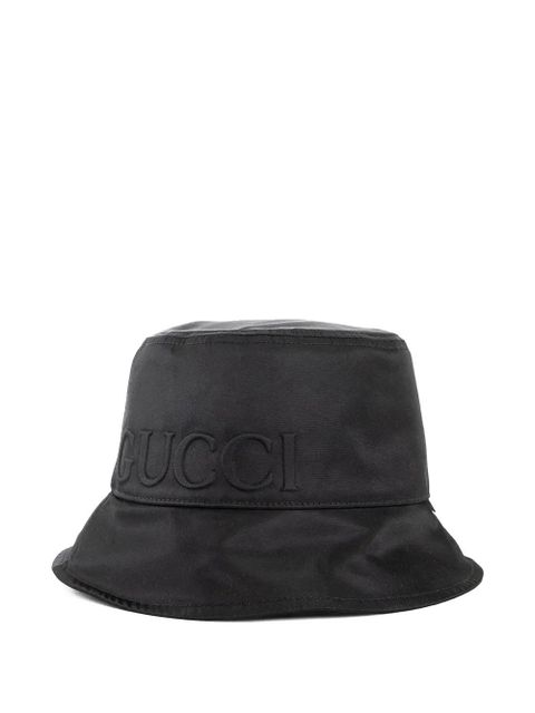Gucci logo-embroidered bucket hat - Black - zdjęcie produktu nr 1