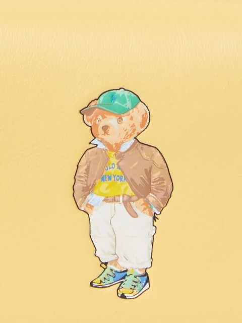 Polo Ralph Lauren portfel skórzany damski kolor żółty 427971201