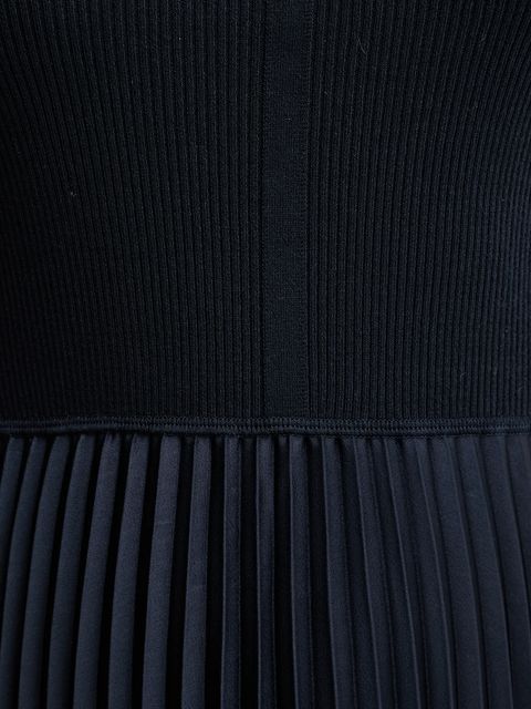 BOSS sukienka kolor granatowy midi rozkloszowana 50535658