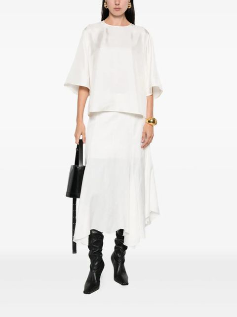 Róhe short-sleeve silk top - Neutrals - zdjęcie produktu nr 2