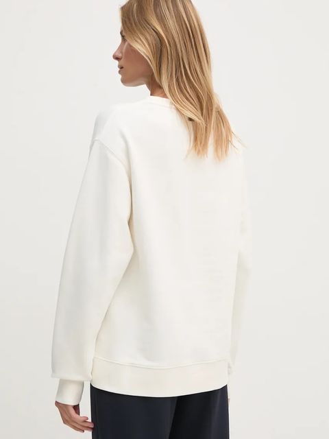 Barbour bluza bawełniana damska kolor biały z aplikacją LOL0591