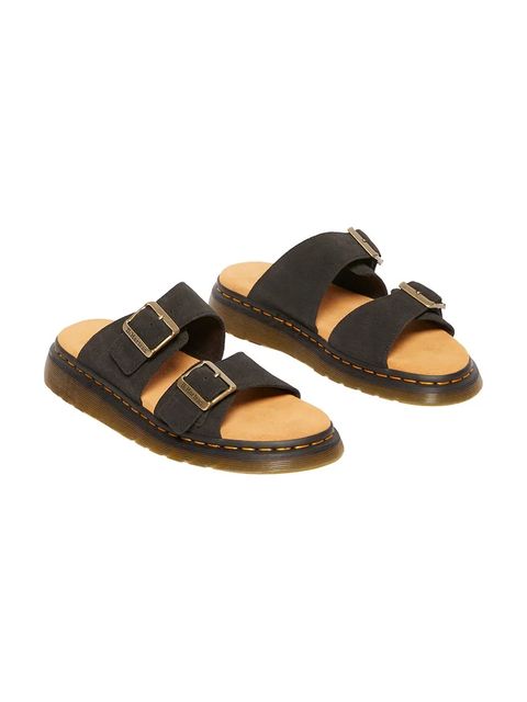 Dr. Martens klapki zamszowe Josef kolor czarny DM41082001