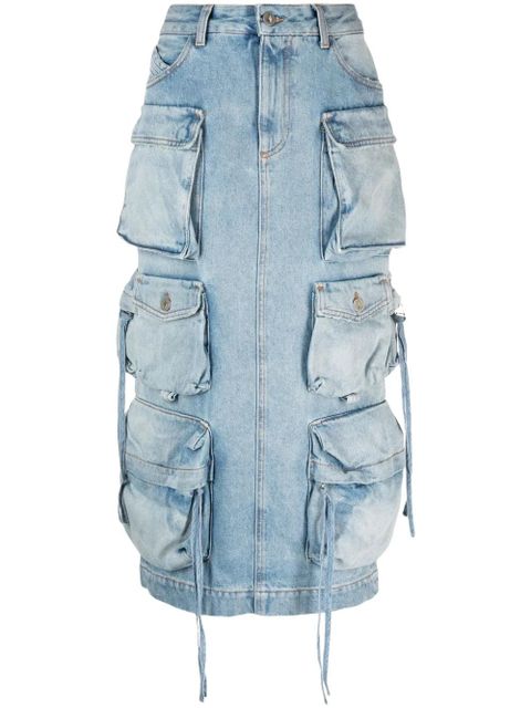 The Attico denim cargo skirt - Blue - zdjęcie produktu nr 1