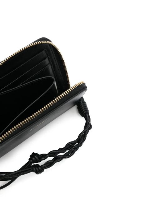 Jil Sander logo-lettering leather wallet - Black