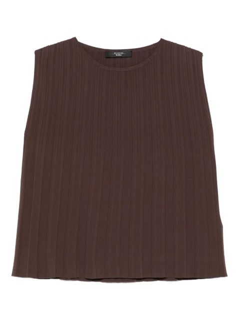 Weekend Max Mara pleated sleeveless top - Brown - zdjęcie produktu nr 1