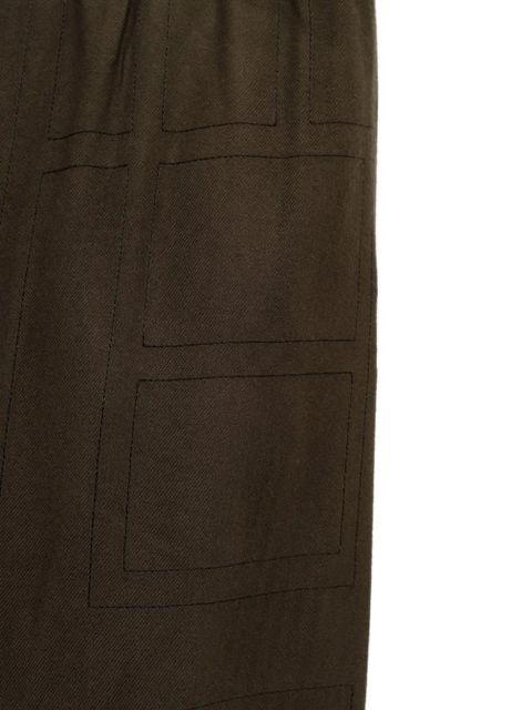 TOTEME geometric seam trousers - Brown