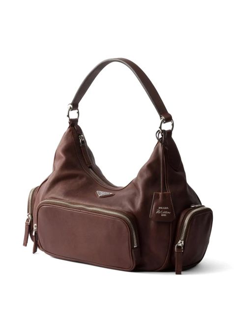 Prada medium washed leather bag - Brown