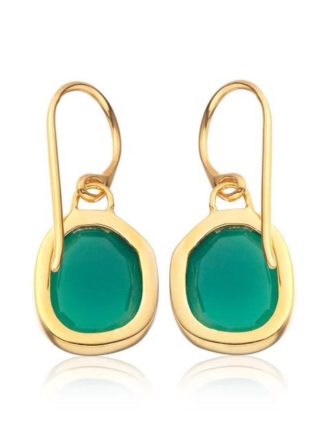 Monica Vinader Siren Wire Green Onyx earrings - Gold - zdjęcie produktu nr 2