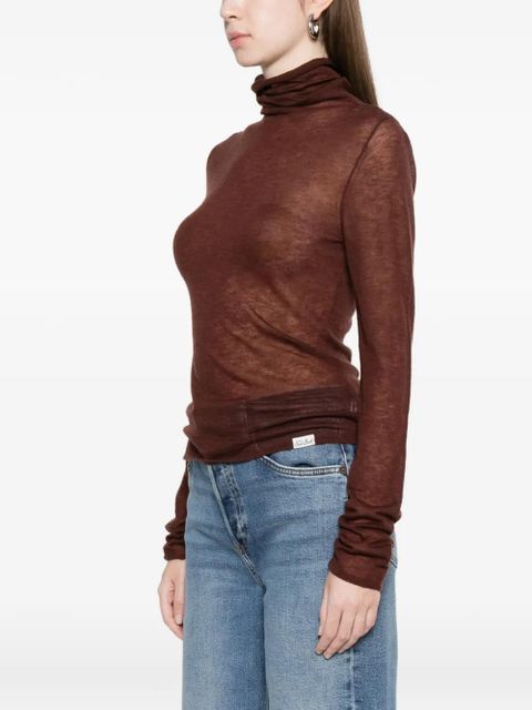 MC2 Saint Barth turtleneck top - Brown