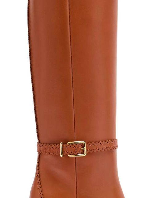 ZIMMERMANN scalloped buckle knee-high boots - Brown - zdjęcie produktu nr 2