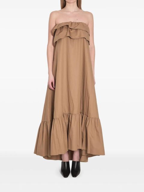 Saint Laurent ruffle-detail maxi dress - Neutrals - zdjęcie produktu nr 1