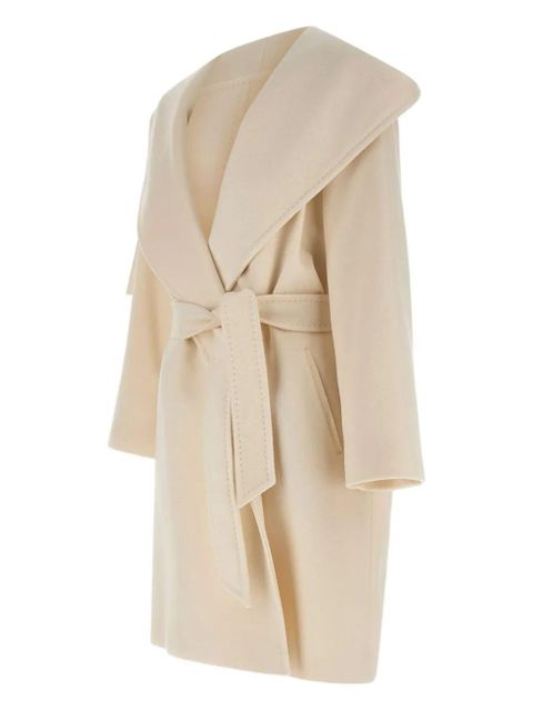 Max Mara hooded belted wool coat - Neutrals