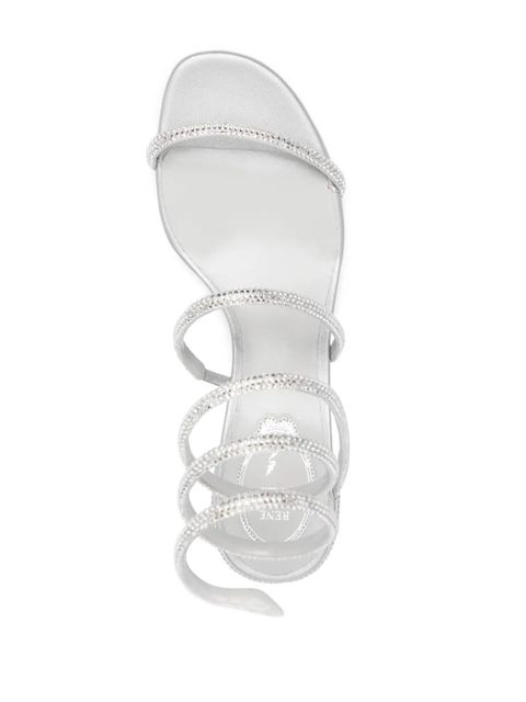 René Caovilla Cleo crystal-embellished sandals - Grey