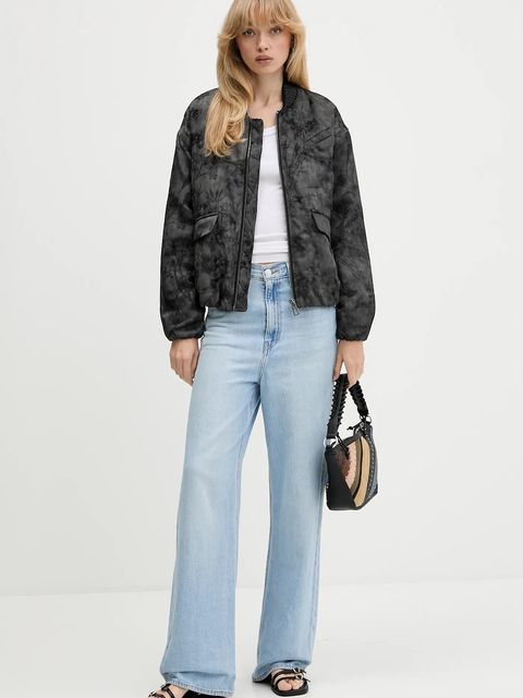 Desigual kurtka bomber FANTASY kolor czarny przejściowa oversize 25WWEW26 - zdjęcie produktu nr 2