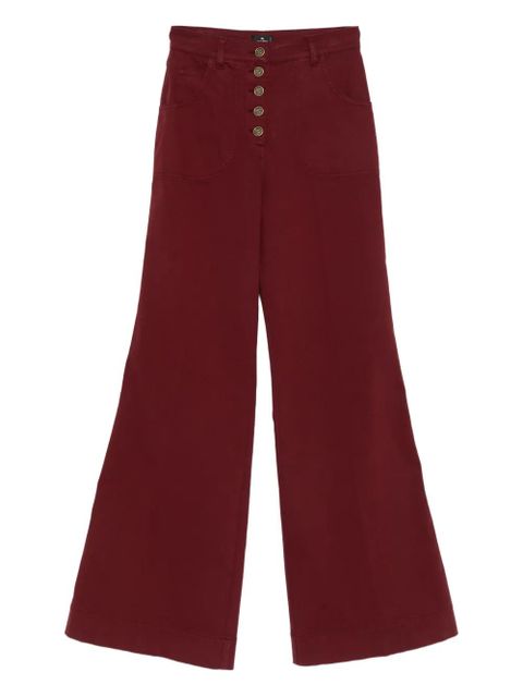 ETRO button-fly wide-leg jeans - Red - zdjęcie produktu nr 1
