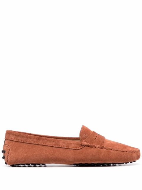 Tod's almond toe suede loafers - Orange - zdjęcie produktu nr 1