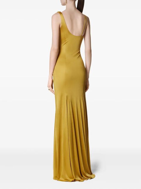 Versace ruched evening gown - Yellow