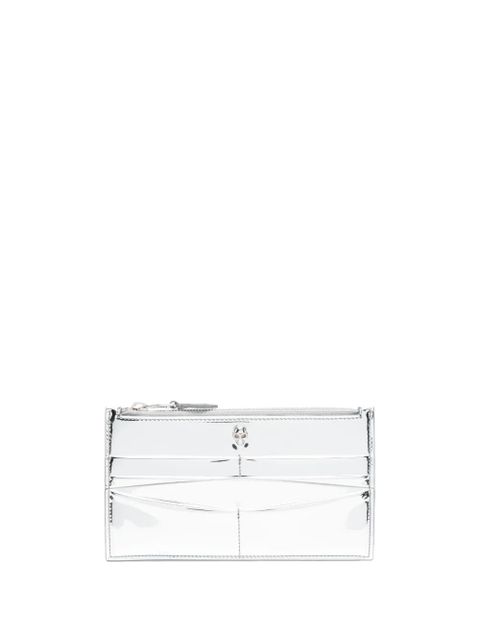 Alexander McQueen Skull metallic card-holder - Silver - zdjęcie produktu nr 1