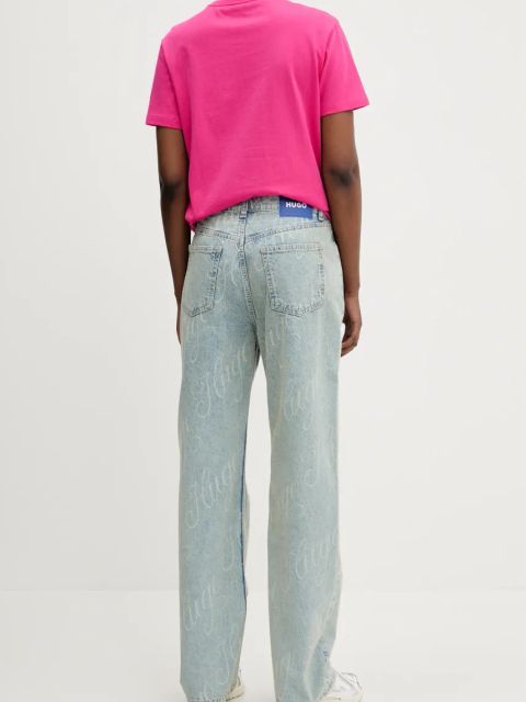 Hugo Blue jeansy damskie high waist 50534771