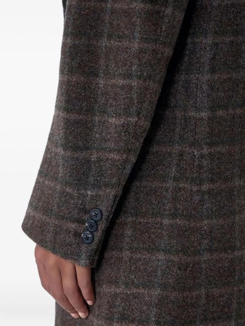 OUR LEGACY Manta checked single-breasted coat - Brown