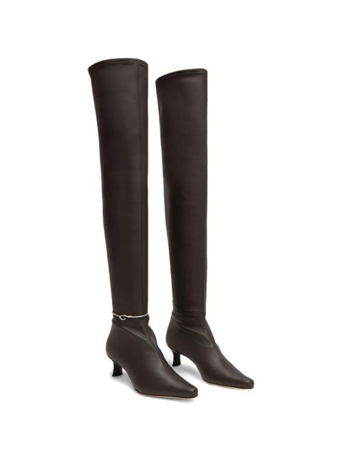 BY FAR Kitten Stretch Stevie leather boots - Brown - zdjęcie produktu nr 2