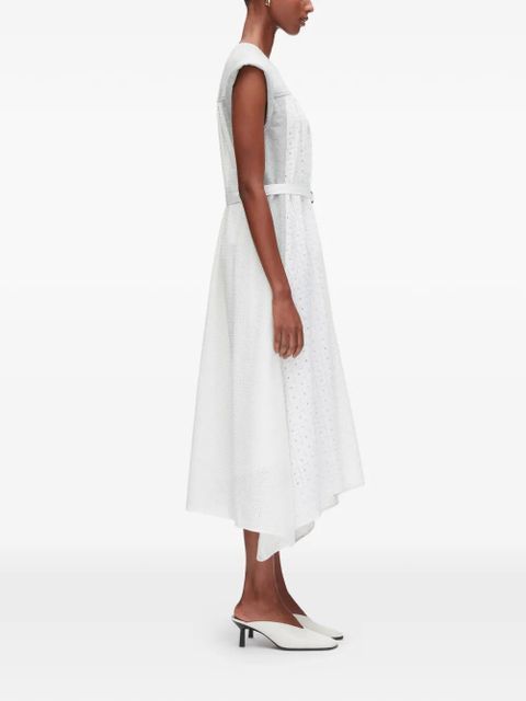 3.1 Phillip Lim Terry eyelet belted midi dress - White