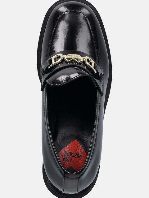 Love Moschino czółenka skórzane kolor czarny na słupku JA1018AG1NJD0000 - zdjęcie produktu nr 2