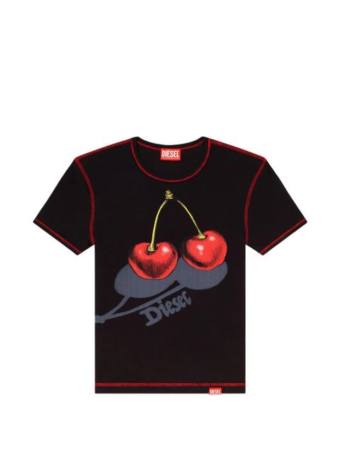 Diesel cherry print T-shirt - Black - zdjęcie produktu nr 1